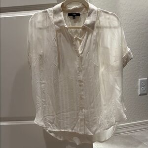 Lulu's Ivory Button-Up Blouse